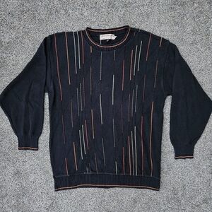 Vintage 90s Norm Thompson 3D Tundra Oversized Grandpa Sweater Coogi Style Medium